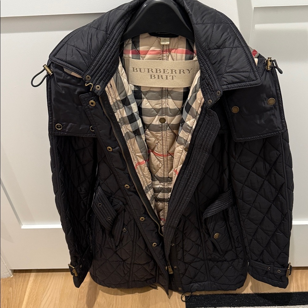 Burberry Black Quilted Utility Jacket